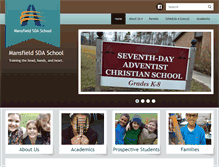 Tablet Screenshot of mansfield22.adventistschoolconnect.org